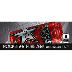 DS42RPZW16 - Rockstar Pure Zero Watermelon Label (16oz Can with Calorie) - 1 3/4" x 3 19/32"