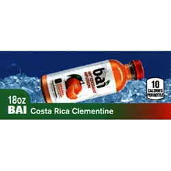 DS42BCRC18 - BAI Costa Rica Clementine Label (18oz Bottle with Calorie) - 1 3/4" x 3 19/32"