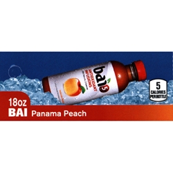 DS42BPP18 - BAI Panama Peach Label (18oz Bottle with Calorie) - 1 3/4" x 3 19/32"