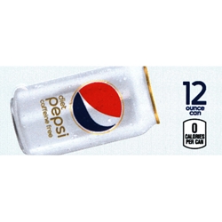 DS42PCFD12 - Diet Pepsi Caffeine Free Label (12oz Can with Calorie) - 1 3/4" x 3 19/32"