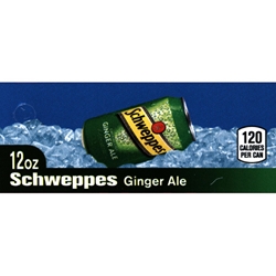 DS42SCGA12 - Schweppes Ginger Ale Label (12oz Can with Calorie) - 1 3/4" x 3 19/32"