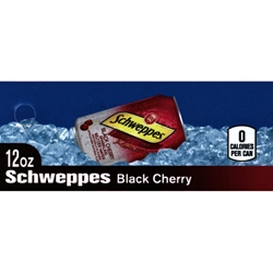 DS42SSWBC12 - Schweppes Black Cherry Seltzer Water Label (12oz Can with Calorie) - 1 3/4" x 3 19/32"