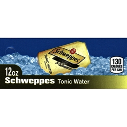 DS42STW12 - Schweppes Tonic Water Label (12oz Can with Calorie) - 1 3/4" x 3 19/32"
