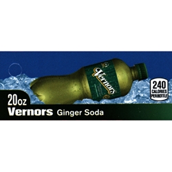 DS42VGA20 - Vernors Ginger Ale Label (20oz Bottle with Calorie) - 1 3/4" x 3 19/32"