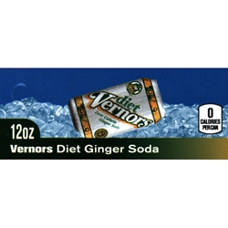 DS42VGAD12 - Vernors Diet Ginger Soda Label (12oz Can with Calorie) - 1 3/4" x 3 19/32"