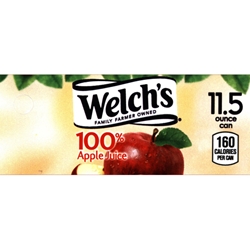 DS42WAJ115 - Welch's 100% Apple Juice Label (11.5oz Can with Calorie) - 1 3/4" x 3 19/32"