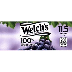 DS42WGJ115 - Welch's 100% Grape Juice Label (11.5oz Can with Calorie) - 1 3/4" x 3 19/32"