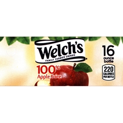 DS42WAJ16 - Welch's 100% Apple Juice Label (16oz Bottle with Calorie) - 1 3/4" x 3 19/32"