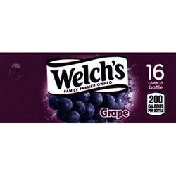 DS42WG16 - Welch's Grape Label (16oz Bottle with Calorie) - 1 3/4" x 3 19/32"