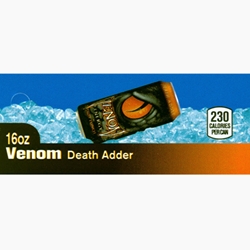 DS42VEDA16 - Venom Energy Death Adder Label (16oz Can with Calorie) - 1 3/4" x 3 19/32"
