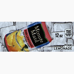 DS42MMPL12 - Minute Maid Pink Lemonade Label (12oz Can with Calorie) - 1 3/4" x 3 19/32"