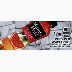 DS42MMRRG12 - Minute Maid Ruby Red Grapefruit Label (12oz Bottle with Calorie) - 1 3/4" x 3 19/32"