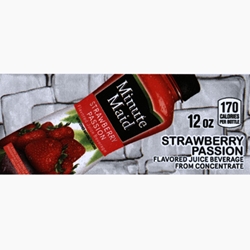 DS42MMSP12- Minute Maid Strawberry Passion Label (12oz Bottle with Calorie) - 1 3/4" x 3 19/32"