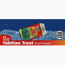DS42TT12 - Tahitian Treat Label (12oz Can with Calorie) - 1 3/4" x 3 19/32"