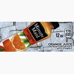 DS42MMOJ12 - Minute Maid Orange Juice Label (12oz Bottle with Calorie) - 1 3/4" x 3 19/32"