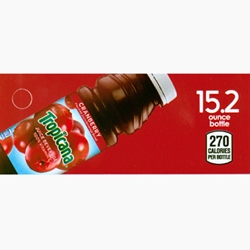 DS42TC152 - Tropicana Cranberry Label (15.2oz Bottle with Calorie) - 1 3/4" x 3 19/32"