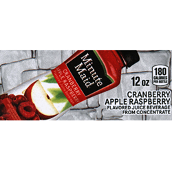 DS42MMCAR12  - Minute Maid Cranberry Apple Raspberry Label (12oz Bottle with Calorie) - 1 3/4" x 3 19/32"