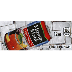 DS42MMFP12 - Minute Maid Fruit Punch Label (12oz Can with Calorie) - 1 3/4" x 3 19/32"