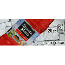 DS42MMFP20 - Minute Maid Fruit Punch Label (20oz Bottle with Calorie) - 1 3/4" x 3 19/32"
