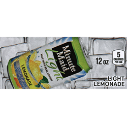 DS42MMLL12 - Minute Maid Lemonade Light Label (12oz Can with Calorie) - 1 3/4" x 3 19/32"