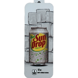 DS33SDCSD12 - Royal Chameleon Sun Drop Citrus Soda Diet Label (12oz Can with Calorie) - 3 5/8" x 10"