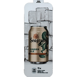 DS33SGA12 - Royal Chameleon Seagrams Ginger Ale Label (12oz Can with Calorie) - 3 5/8" x 10"