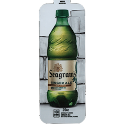 DS33SGA20 - Royal Chameleon Seagrams Ginger Ale Label (20oz Bottle with Calorie) - 3 5/8" x 10"