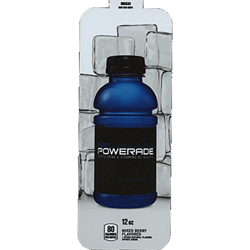 DS33PMBB12 - Royal Chameleon Powerade Ion Mountain Berry Blast Mixed Berry Label (12oz Bottle with Calorie) - 3 5/8" x 10"