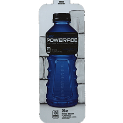 DS33PMBB20 - Royal Chameleon Powerade Ion Mountain Berry Blast Mixed Berry Label (20oz Bottle with Calorie) - 3 5/8" x 10"