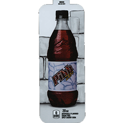 DS33PZ20 - Royal Chameleon Pibb Zero Label (20oz Bottle with Calorie) - 3 5/8" x 10"
