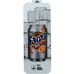 DS33FOZ12 - Royal Chameleon Fanta Orange Zero Label (12oz Can with Calorie) - 3 5/8" x 10"