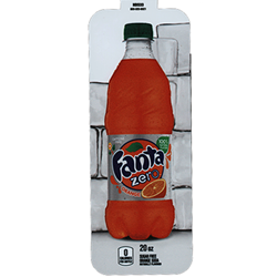 DS33FOZ20 - Royal Chameleon Fanta Orange Zero Label (20oz Bottle with Calorie) - 3 5/8" x 10"