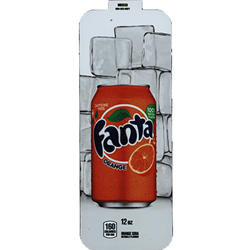 DS33FO12 - Royal Chameleon Fanta Orange Soda Label (12oz Can with Calorie) - 3 5/8" x 10"