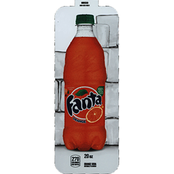 DS33FO20 - Royal Chameleon Fanta Orange Soda Label (20oz Bottle with Calorie) - 3 5/8" x 10"