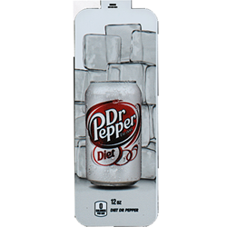 DS33DPD12 - Royal Chameleon Dr Pepper Diet Label (12oz Can with Calorie) - 3 5/8" x 10"