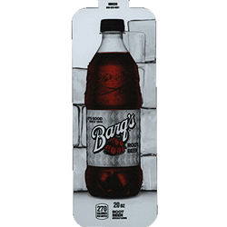 DS33BRB20 - Royal Chameleon Barq's Root Beer Label (20oz Bottle with Calorie) - 3 5/8" x 10"