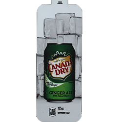 DS33CDGA12 - Royal Chameleon Canada Dry Ginger Ale Label (12oz Can with Calorie) - 3 5/8" x 10"