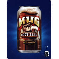 DS22MRB12  - D.N. HVV Mug Root Beer Label (12oz Can with Calorie) - 5 5/16" x 7 13/16"