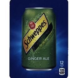 DS22SGA12  - D.N. HVV Schweppes Ginger Ale Label (12oz Can with Calorie) - 5 5/16" x 7 13/16"