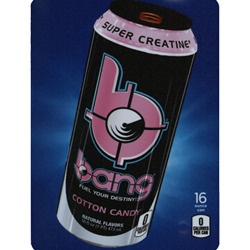 DS22BCC16 - D.N. HVV Bang Cotton Candy Label (16oz Can with Calorie) - 5 5/16" x 7 13/16"