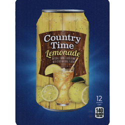 DS22CTL12 - D.N. HVV Country Time Lemonade Label (12oz Can with Calorie) - 5 5/16" x 7 13/16"