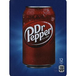 DS22DRP12 - D.N. HVV Dr Pepper Label (12oz Can with Calorie) - 5 5/16" x 7 13/16"