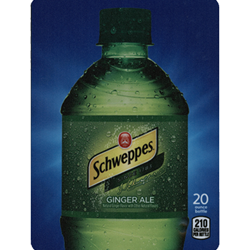 DS22SGA20 - D.N. HVV Schweppe's Ginger Ale Label (20oz Bottle with Calorie) - 5 5/16" x 7 13/16"