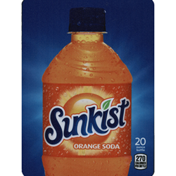 DS22SO20 - D.N. HVV Sunkist Orange Label (20oz Bottle with Calorie) - 5 5/16" x 7 13/16"