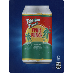 DS22TTFP12 - D.N. HVV Tahitian Treat Fruit Punch Label (12oz Can with Calorie) - 5 5/16" x 7 13/16"