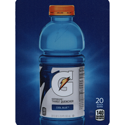 DS22GCB20 - D.N. HVV Gatorade Cool Blue Label (20oz Bottle with Calorie) - 5 5/16" x 7 13/16"