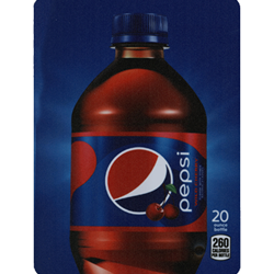DS22PWC20 - D.N. HVV Pepsi Wild Cherry Label (20oz Bottle with Calorie) - 5 5/16" x 7 13/16"