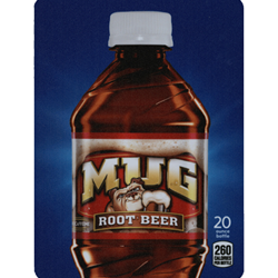 DS22MRB20 - D.N. HVV Mug Root Beer Label (20oz Bottle with Calorie) - 5 5/16" x 7 13/16"