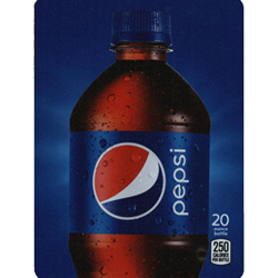 DS22P20 - D.N. HVV Pepsi Label (20oz Bottle with Calorie) - 5 5/16" x 7 13/16"