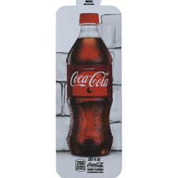 DS33CC20 - Royal Chameleon Cherry Coke Label (20oz Bottle with Calorie) - 3 5/8" x 10"